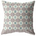 Palacedesigns 16 in. Lattice Indoor & Outdoor Throw Pillow Muted Pink PA3098283